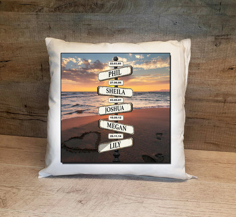 Personalised Street Sign Cushion