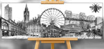Manchester Skyline Canvas Sketch Man United Version