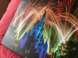 Disney Castle Glittered Canvas