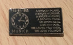 MUFC Munich Memorial Pin Badge - Black