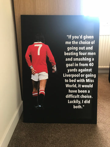 George Best Quote Canvas